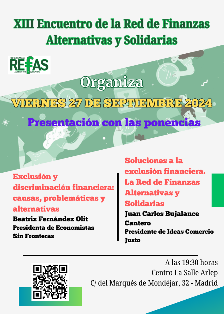 Cartel del XIII Encuentro de la Red de Finanzas Alternativas y Solidarias